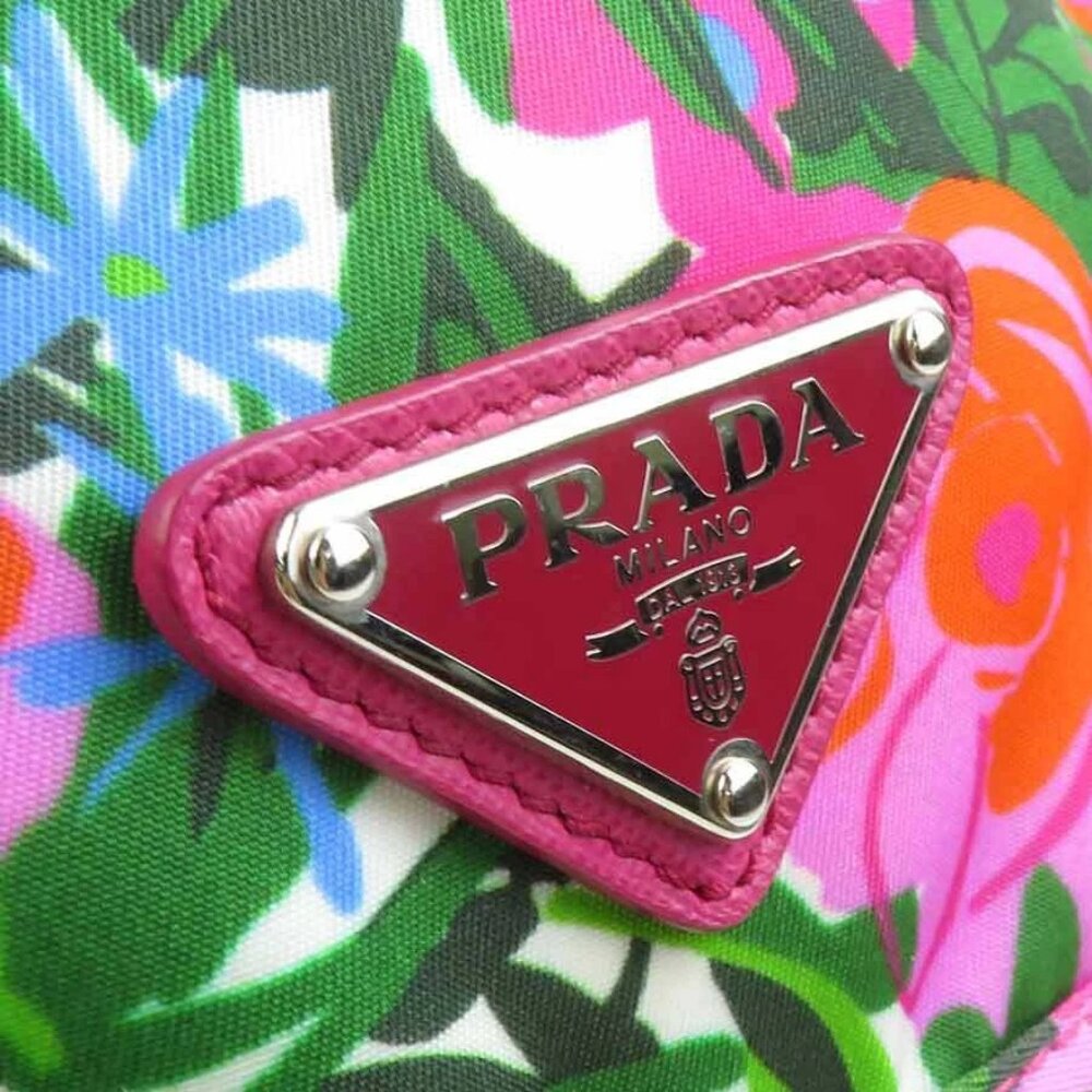 PRADA Backpack Multicolor Nylon/Silvertone - Picture 14 of 14